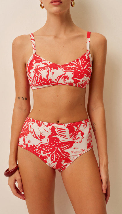 Tropikal Desenli Bikini Takımı