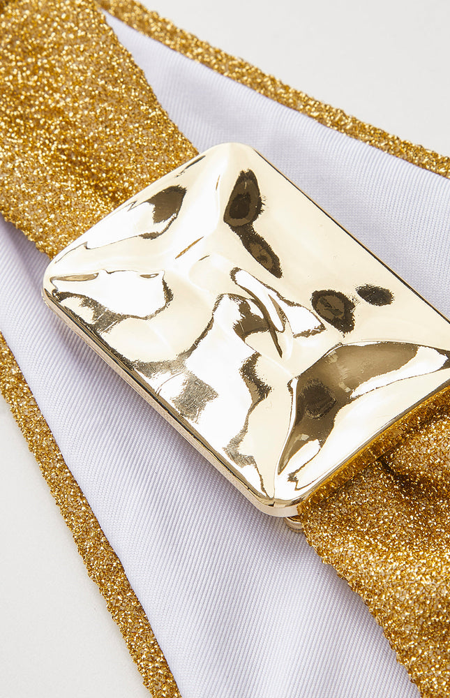 Işıltılı Metalik Toka Detaylı Bikini Altı