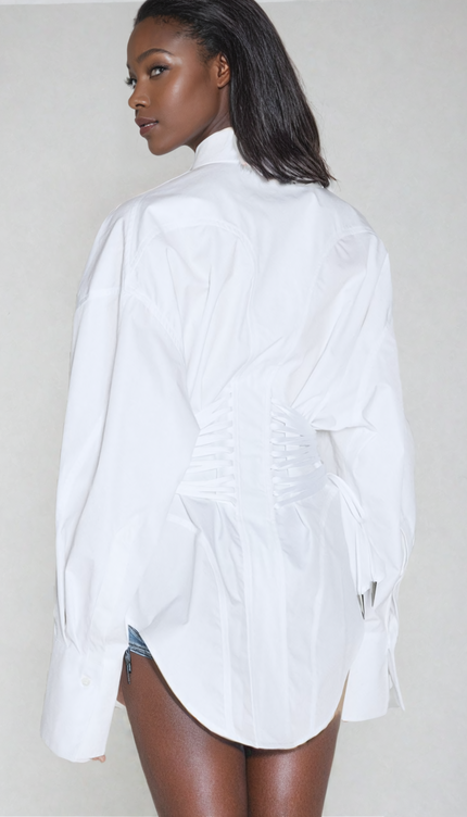 Ruch Büzgülü Beyaz Gömlek