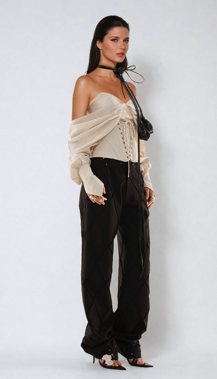 Ballad Düşük Omuzlu Üst