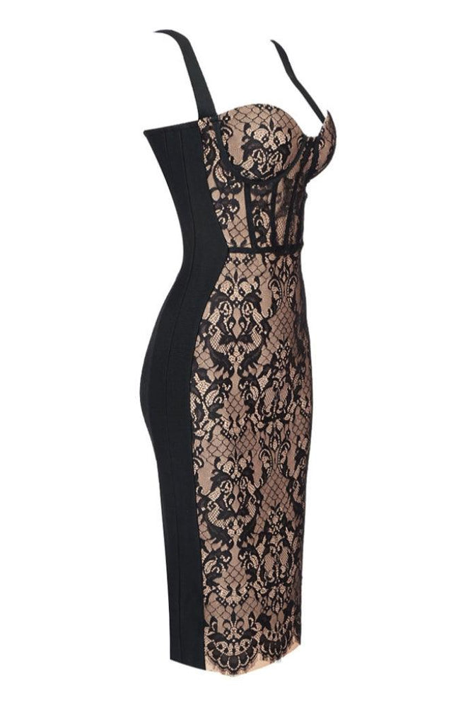 Finbar Dantel Bandaj Elbise