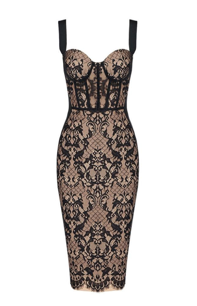 Finbar Dantel Bandaj Elbise