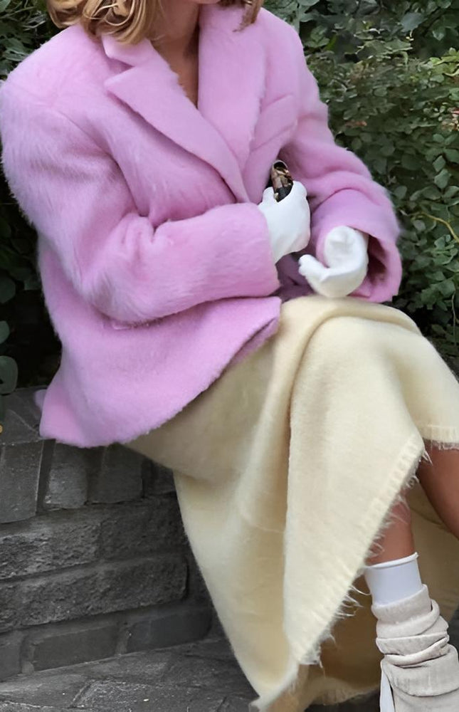 Bella Oversize Yün Dokulu Blazer Ceket