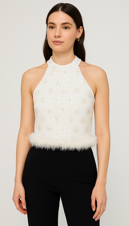 Moonlit Daze Kürk Detaylı Üst