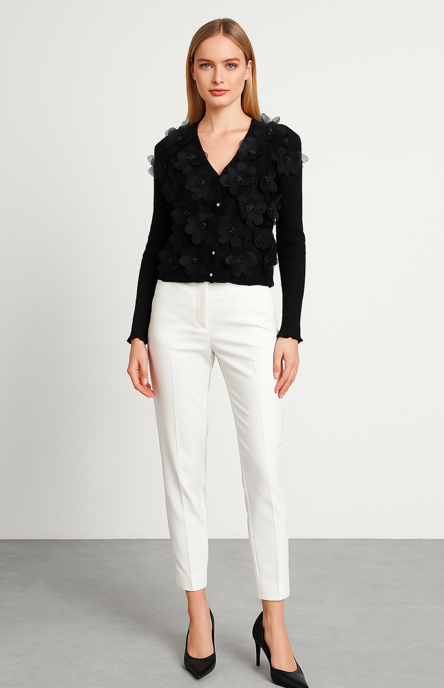 Nightfall Çiçek İşlemeli Üst