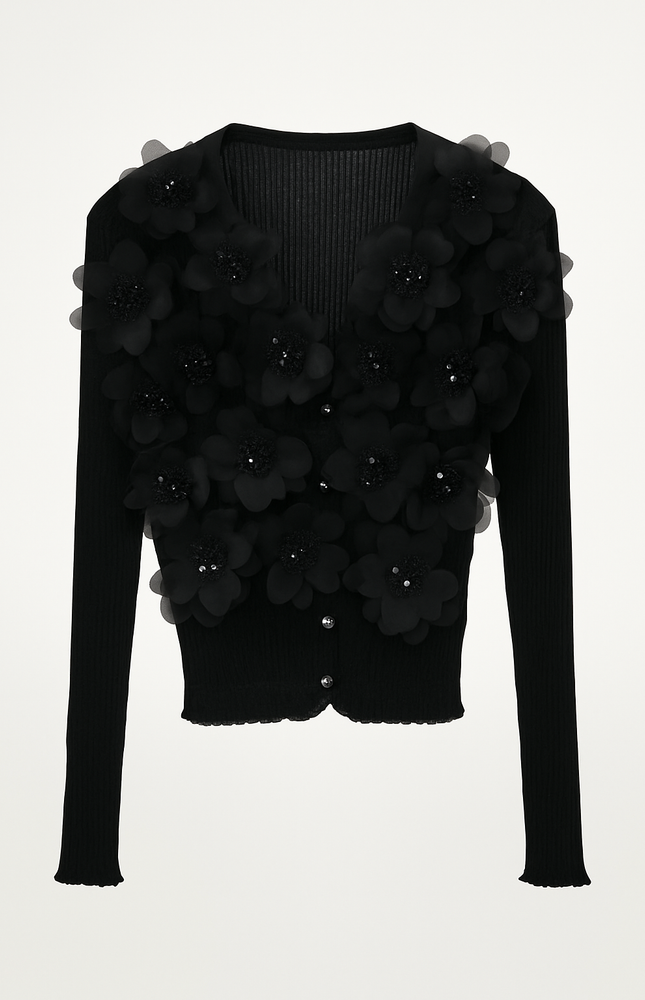 Nightfall Çiçek İşlemeli Üst