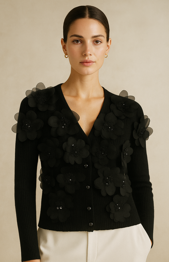 Nightfall Çiçek İşlemeli Üst