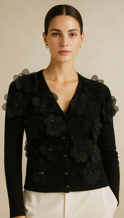 Nightfall Çiçek İşlemeli Üst