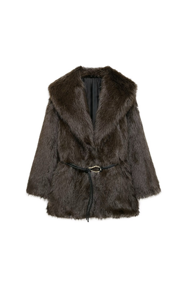 Carisse Kemerli Kürk Ceket