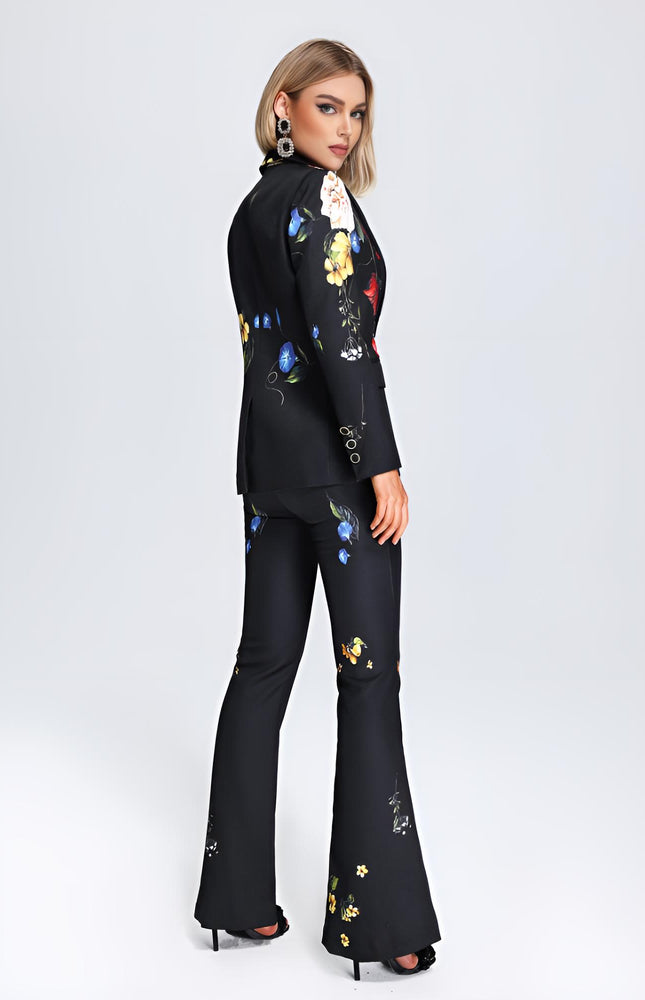 Amara Çiçek Desenli Blazer Takım