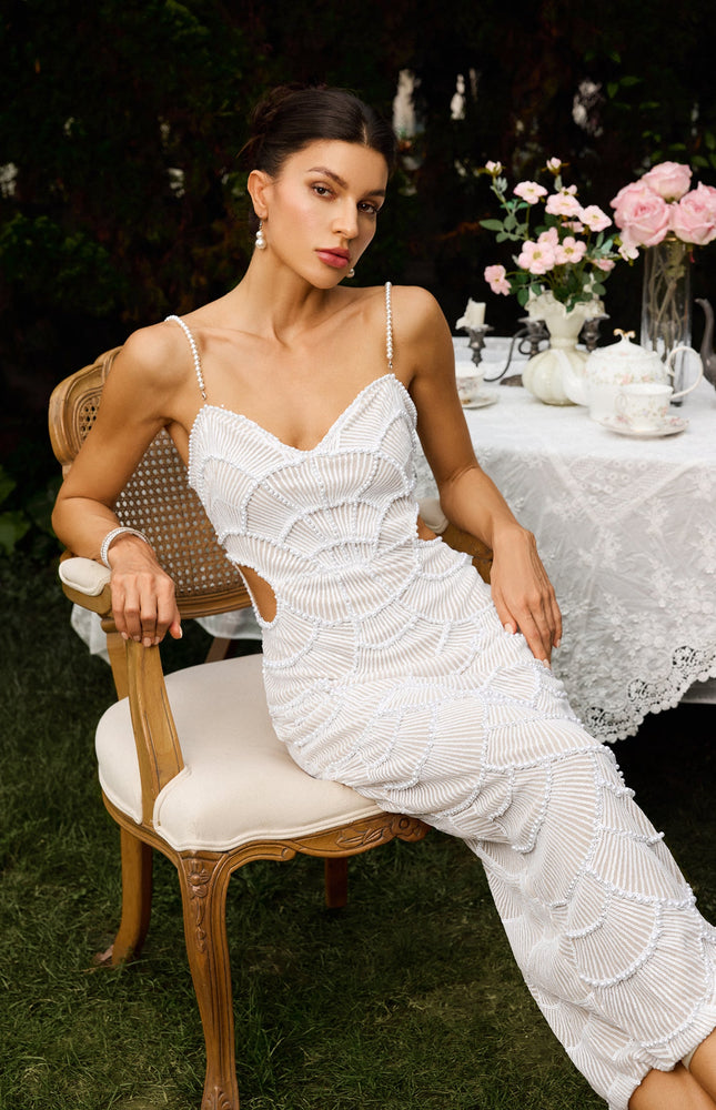 Mirabelle İnci İşlemeli Elbise