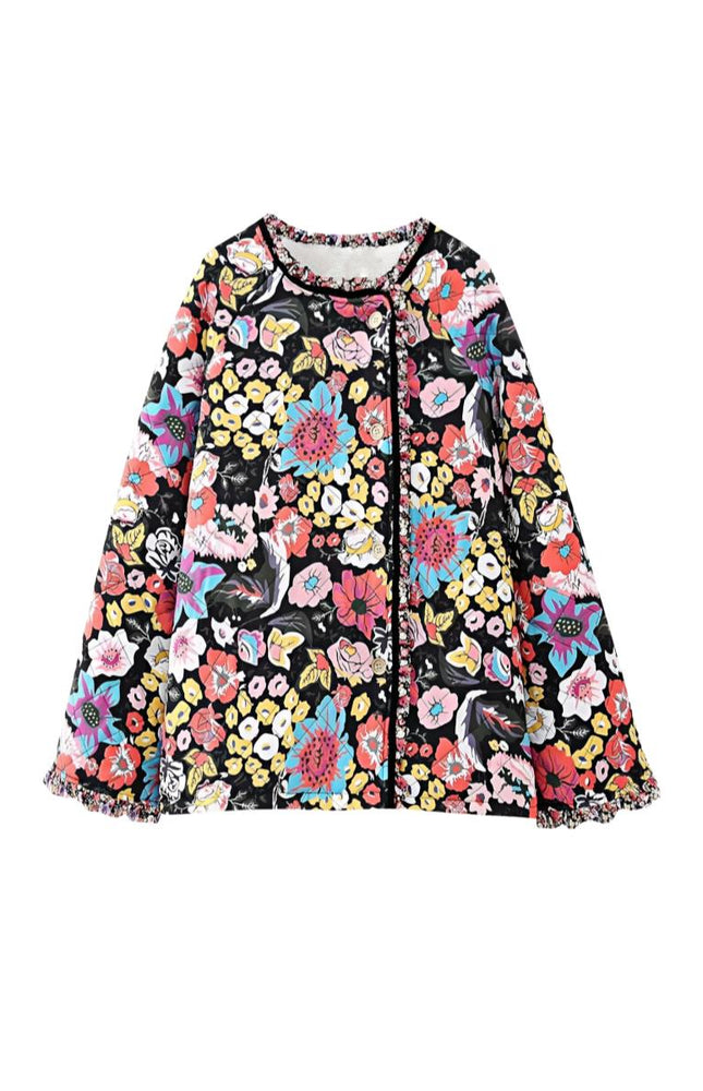 Locinia Çiçek Baskılı Kapitone Ceket