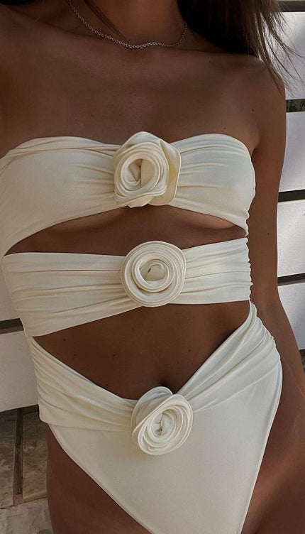 Gül Detaylı Starplez Mayo