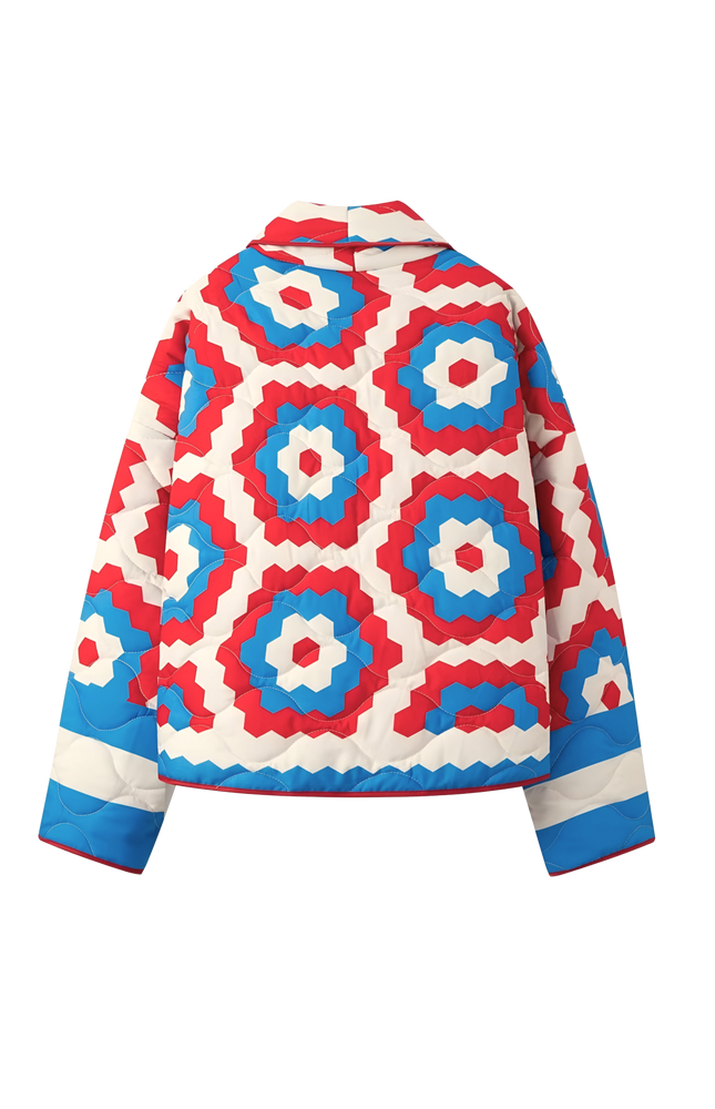 Valianna Baskılı Kapitone Ceket