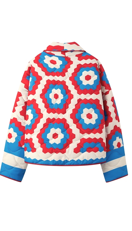 Valianna Baskılı Kapitone Ceket