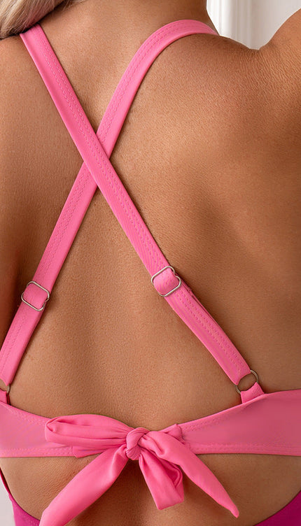 Saly Cut Out Tek Parça Mayo