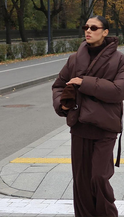 Luxura Kapitone Kuşaklı Puffer Ceket