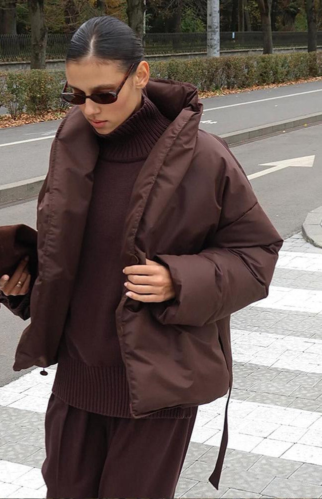 Luxura Kapitone Kuşaklı Puffer Ceket