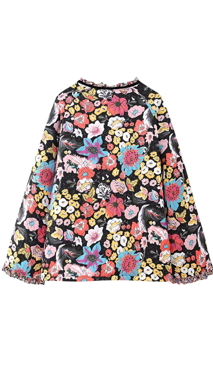 Locinia Çiçek Baskılı Kapitone Ceket