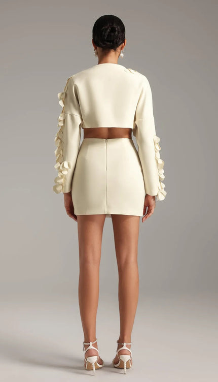 Pamela Petal Mini Ceket Etek Set