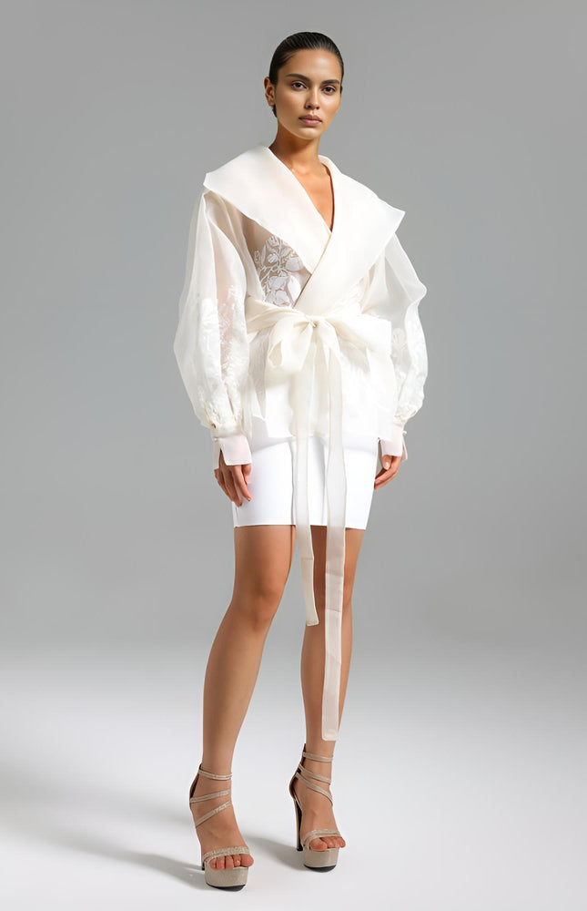 Serene Luxe Organze Üst