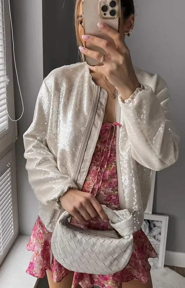 Payetli Bomber Ceket