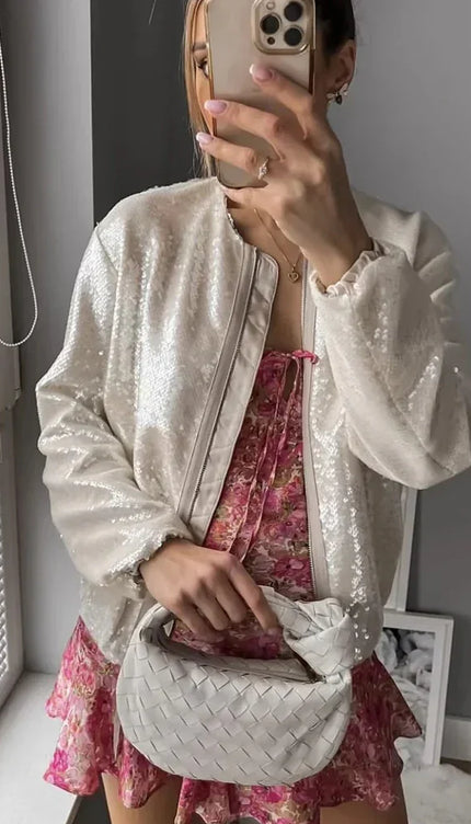 Payetli Bomber Ceket