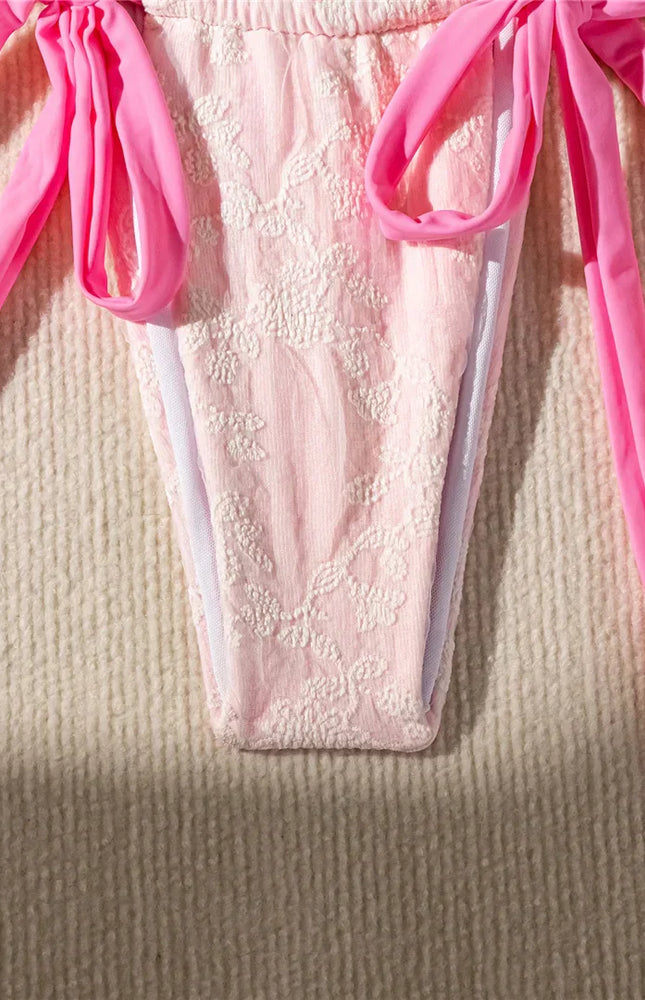 Nakışlı Halter Yüksek Kesim Bikini