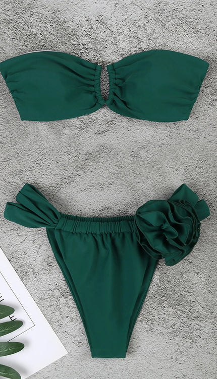 Starplez Çiçek Detay Bikini Takımı