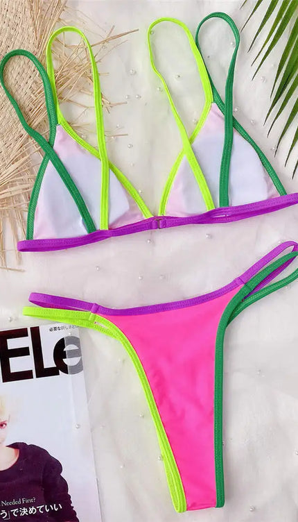 Yüksek Bacak Kesimli Bikini Takımı