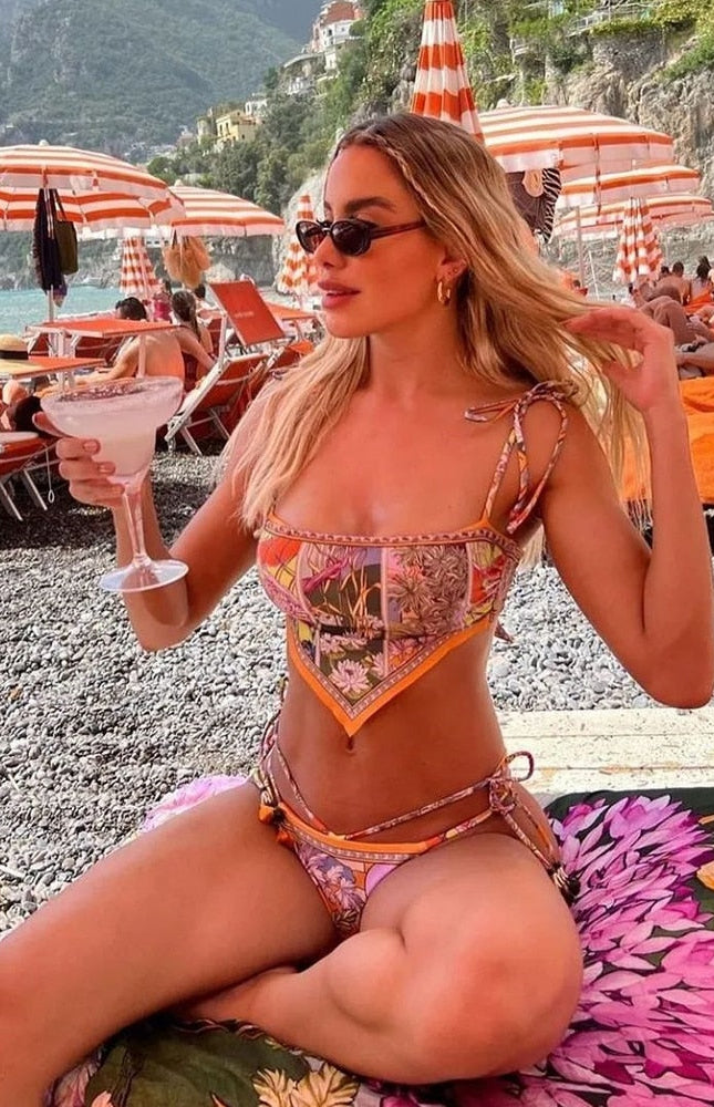 Lexa Desenli Üçgen Bikini Takımı