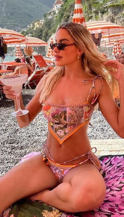 Lexa Desenli Üçgen Bikini Takımı