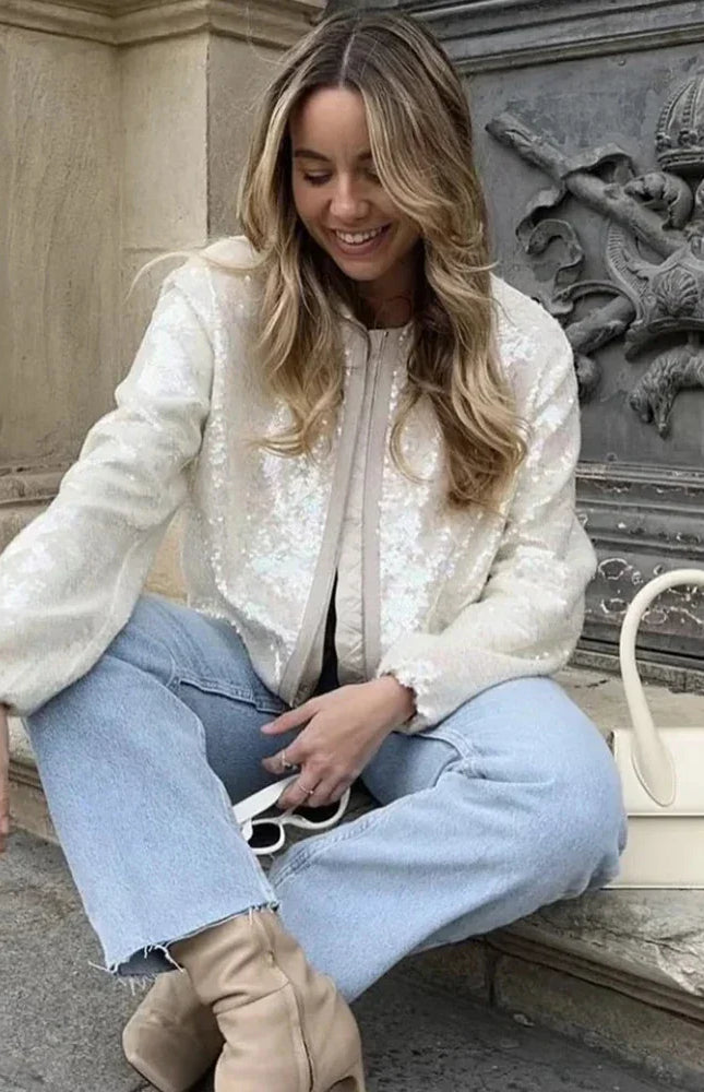 Payetli Bomber Ceket