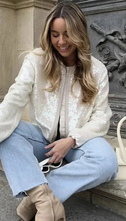 Payetli Bomber Ceket