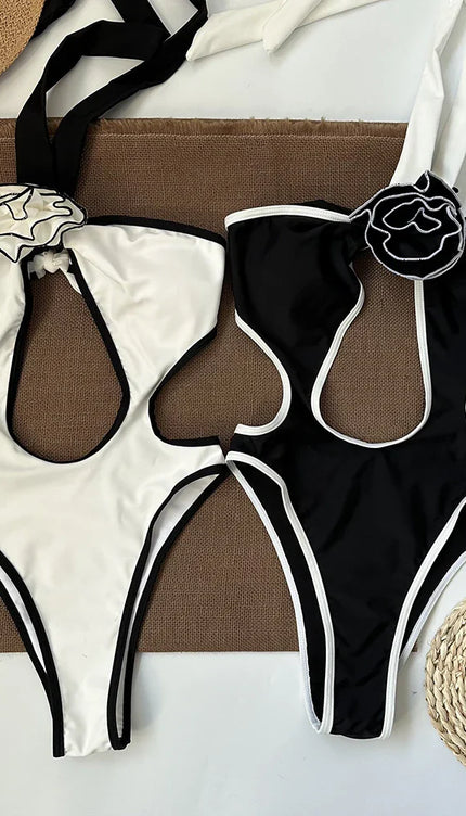 Göbeği Açık Gül Detay Mayokini