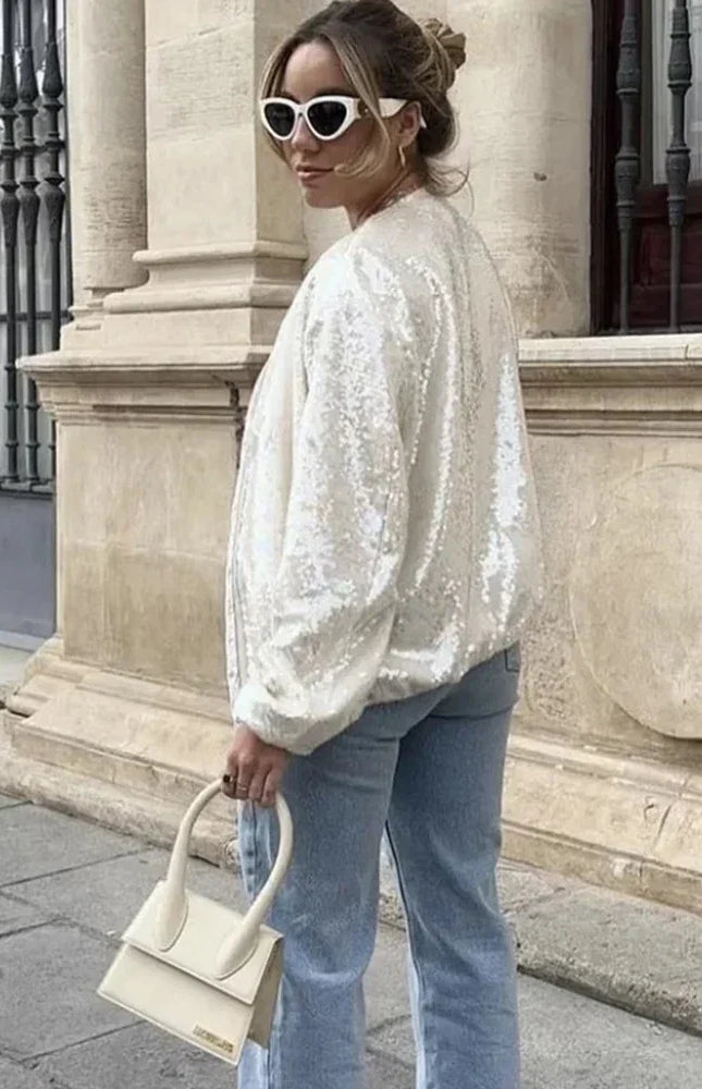 Payetli Bomber Ceket