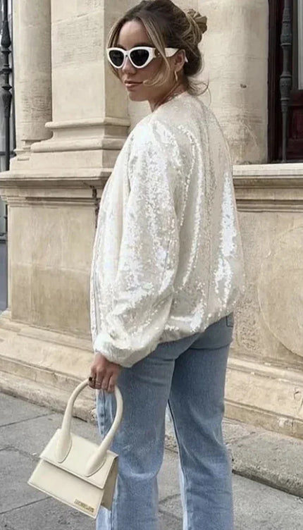 Payetli Bomber Ceket