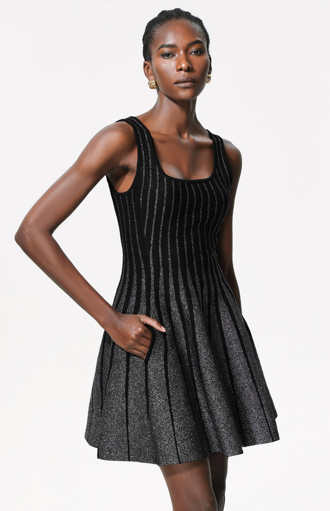 Sequin Payetli Kolsuz Mini Elbise