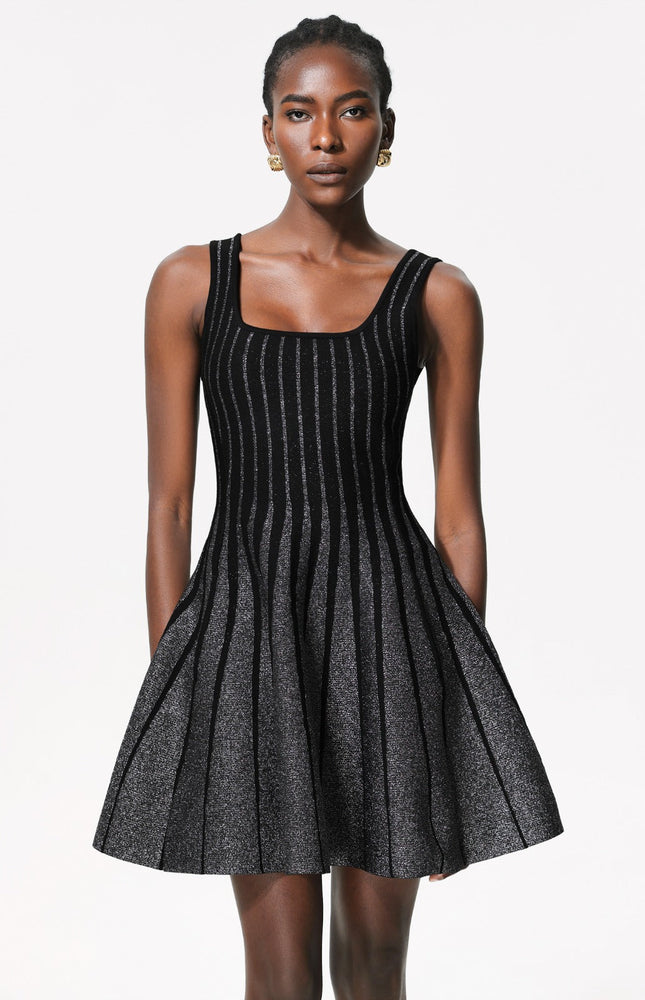 Sequin Payetli Kolsuz Mini Elbise