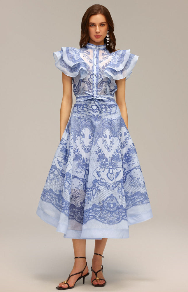 Delft Mavisi Romantik Etek & Üst