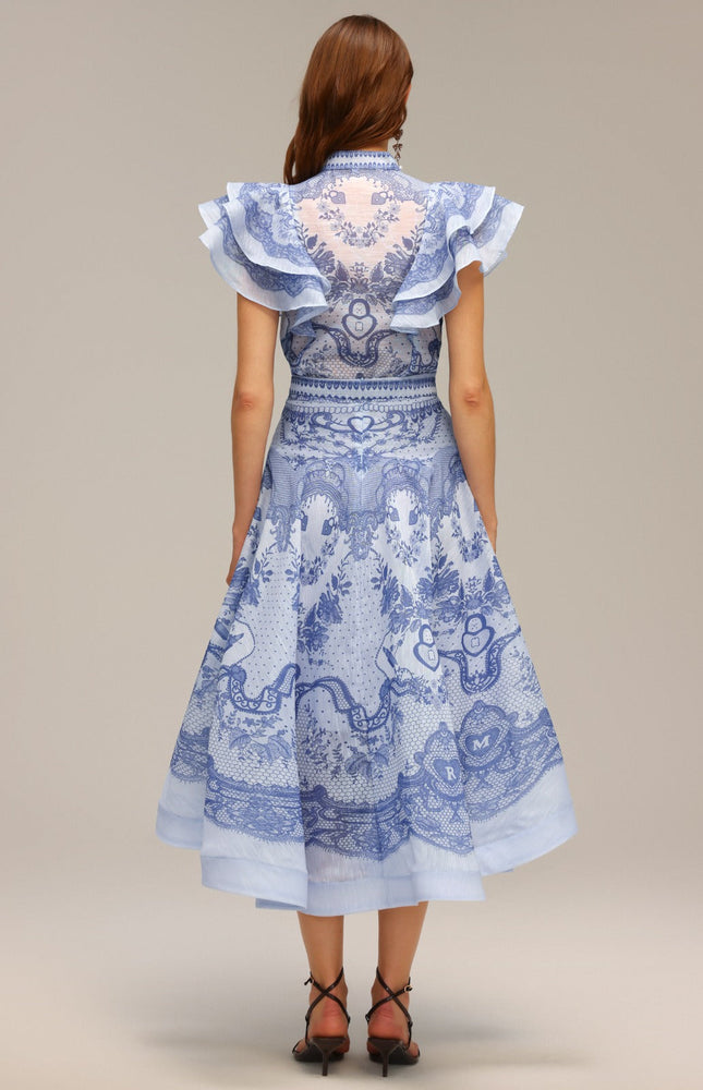 Delft Mavisi Romantik Etek & Üst