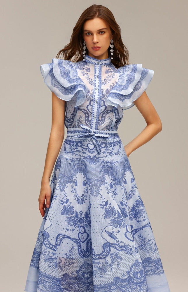 Delft Mavisi Romantik Etek & Üst