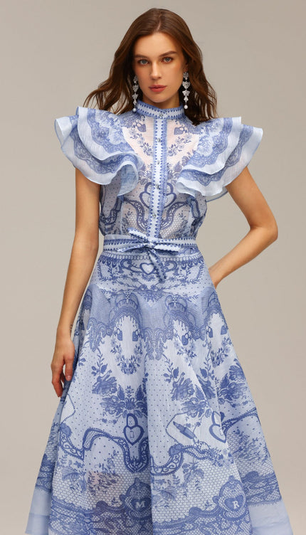 Delft Mavisi Romantik Etek & Üst