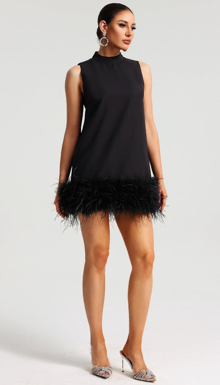 Noir Black Mini Elbise