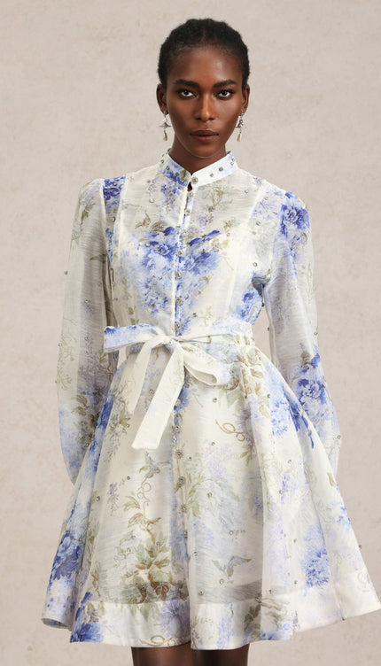 Sky Serenade Volanlı Elbise