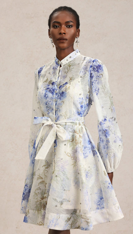 Sky Serenade Volanlı Elbise