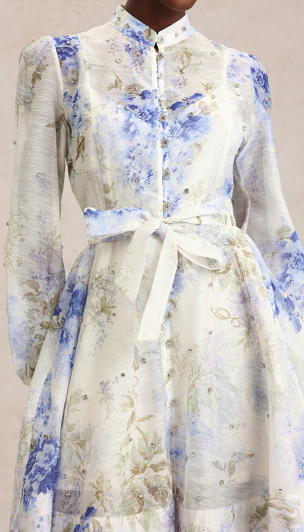 Sky Serenade Volanlı Elbise