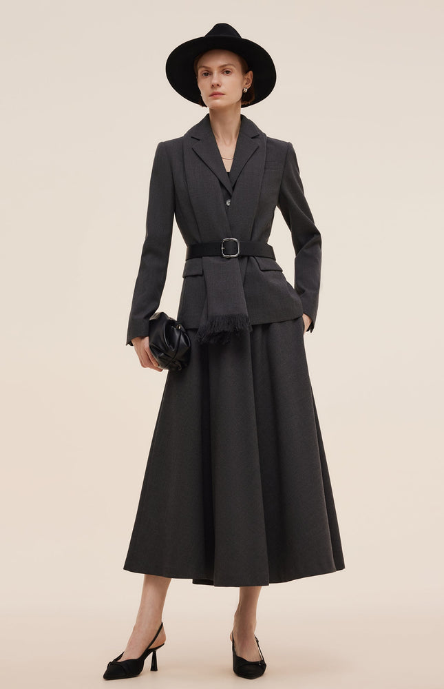 Yün Karışımlı A Form Kadın Etek