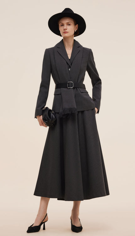 Yün Karışımlı A Form Kadın Etek