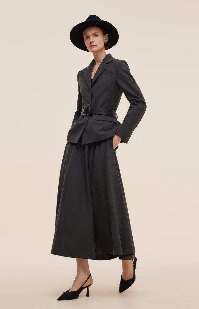 Yün Karışımlı A Form Kadın Etek